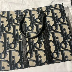 Dior Monogram Black , blue/gray and Cream Tote